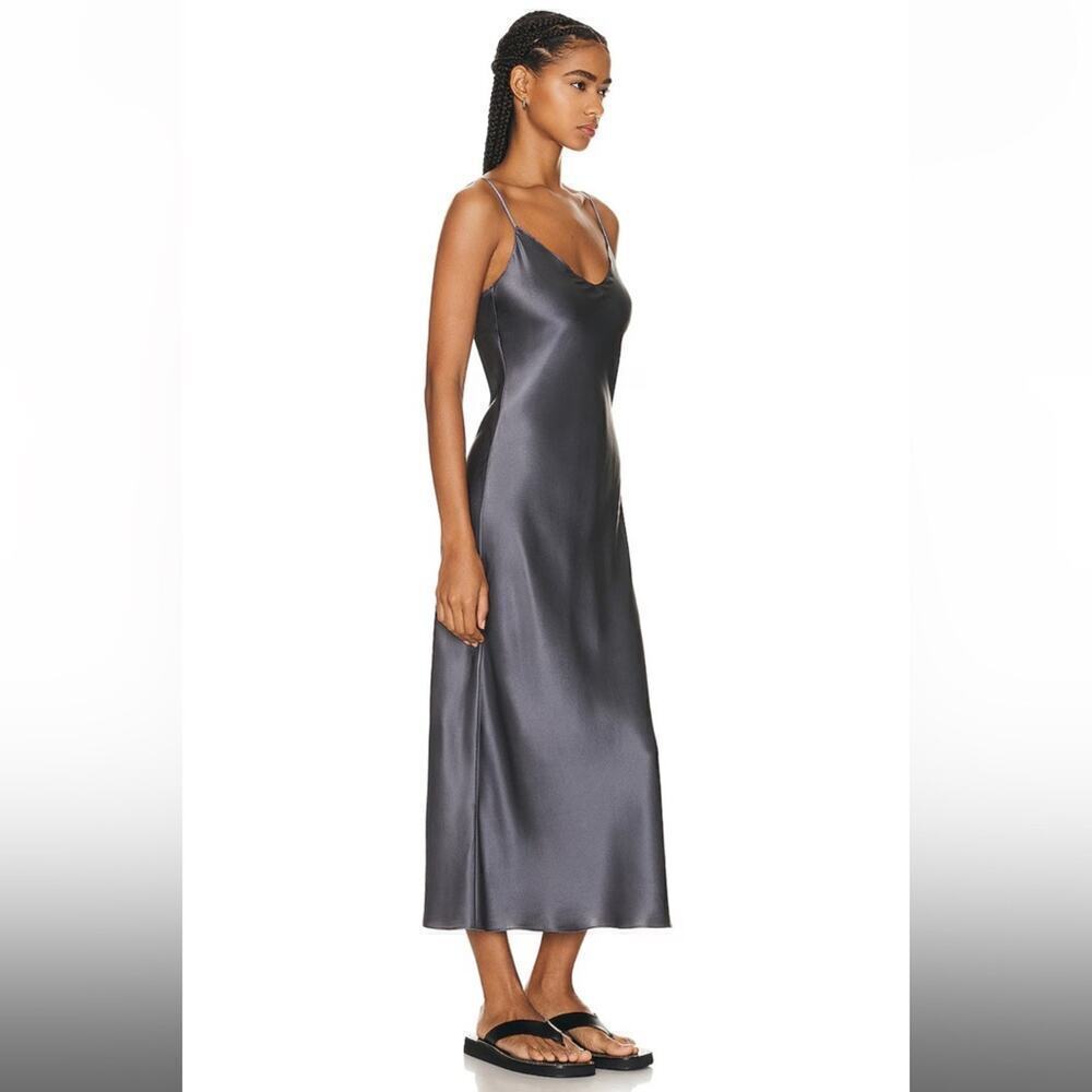 Sablyn Silk Slip Dress Quiet Luxury Model Off Duty - Picture 3 of 8